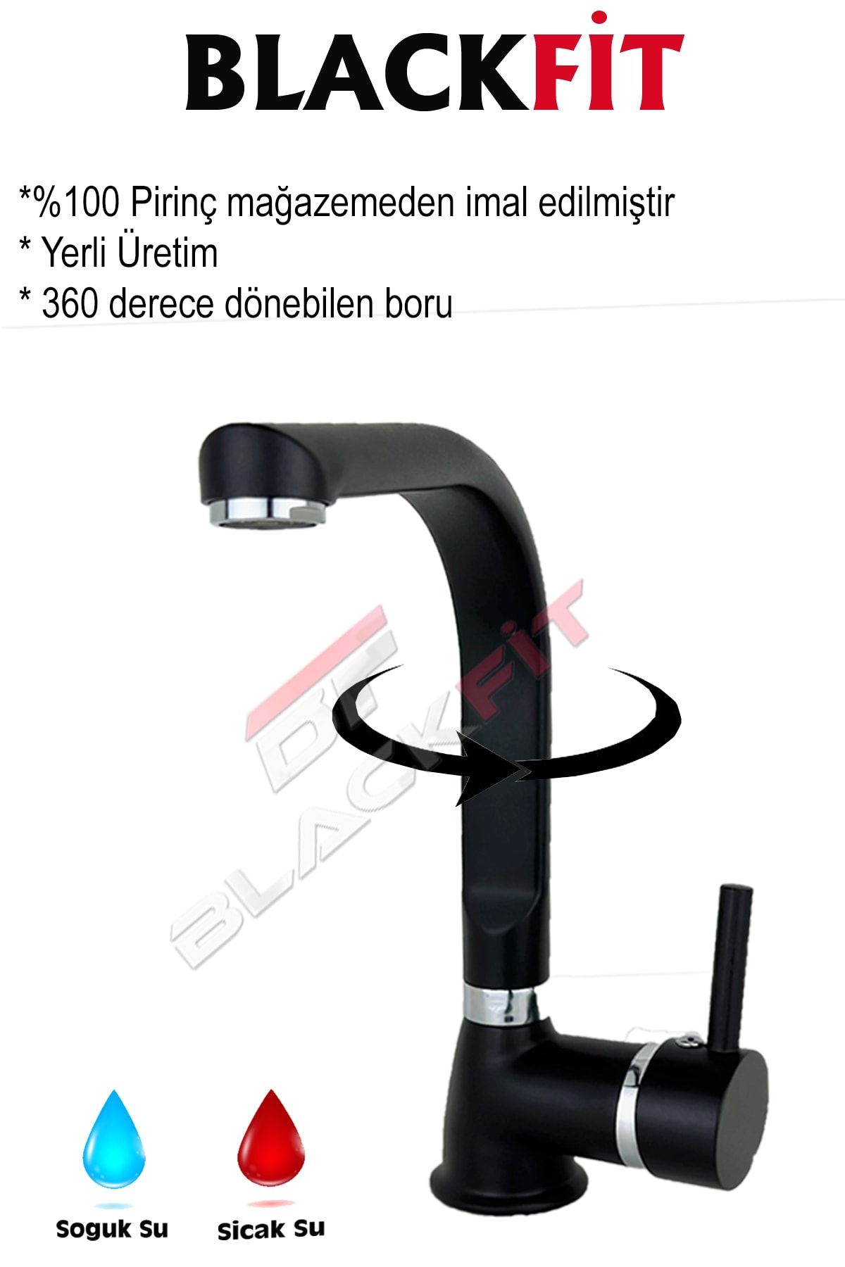 Siyah%20Tepe%20Duş%20Seti%20Duş%20Robotu%20Mutfak%20Bataryası%20Lavabo%20Bataryası%205%20Yıl%20Garantili