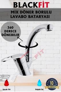 Mix Lavabo Bataryası Çift Su Girişli Aç Kapa Banyo Çeşmesi