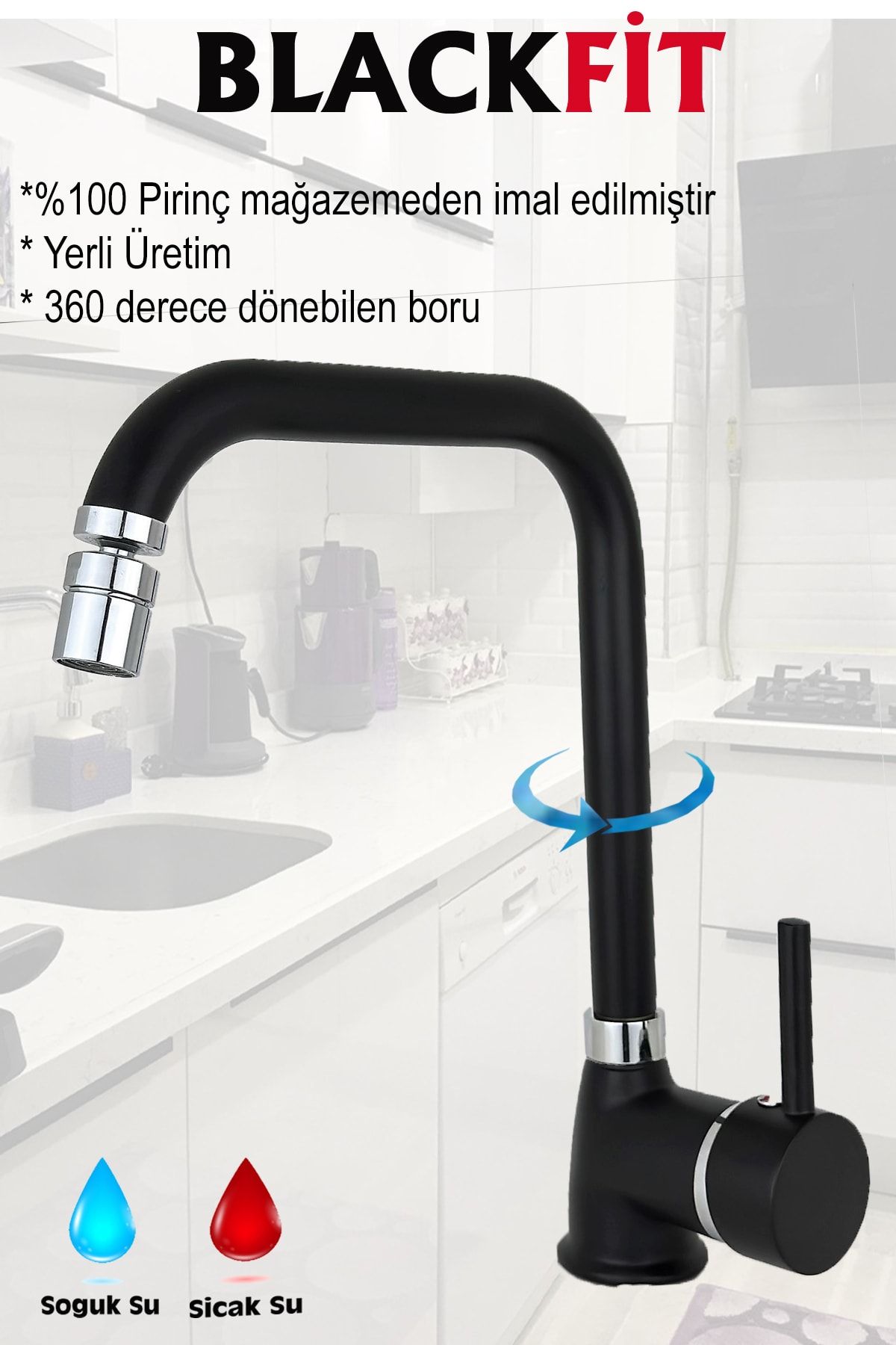 Siyah%20Mix%20Banyo%20Bataryası%20Çift%20Su%20Girişli%20Lavabo%20Bataryası%20Mutfak%20Bataryası%205%20Yıl%20Garantili